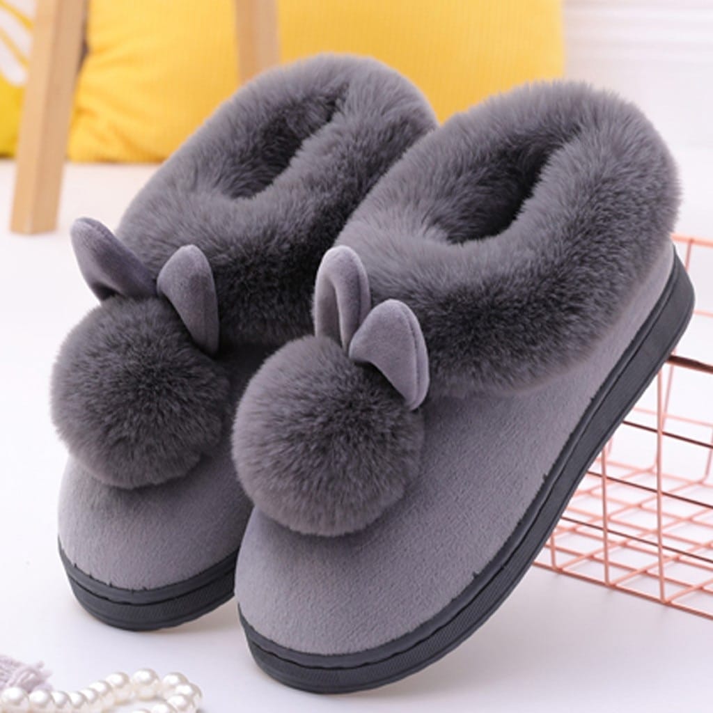 Fluffy Bunny Ear Slippers - Online Low Prices - Molooco Shop