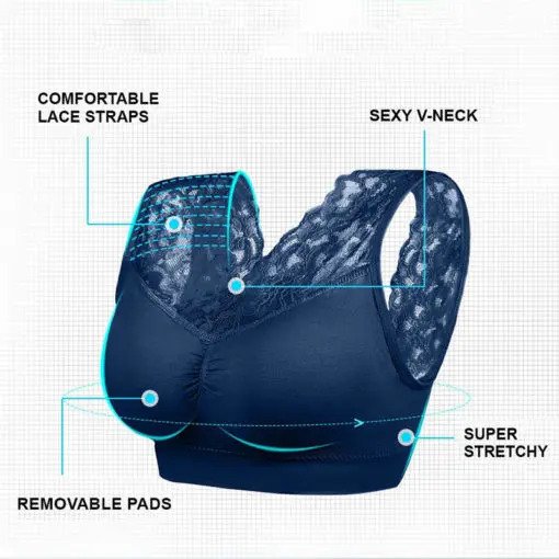 LAMI BRA - Push Up Comfort Super Elastic Breathable Lace Bra 1