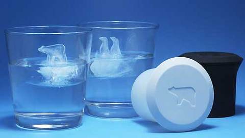 Polar Bear and Penguin Shape Ice Cube Molds