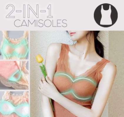 Cami-Bra Thermal Lace Tank