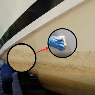 BoatMaster Hull Restore Kit,boat restorer gel coat,boat wax,restoration process,Polishing step