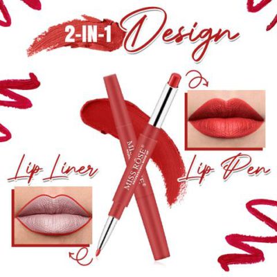 Lipslick Double-Ended Lipstick & Liner,lip liner,natural lip color,liner and lipstick,Matte lipstick