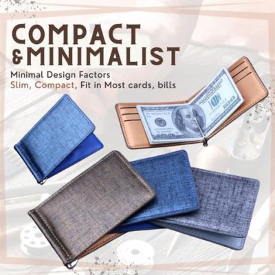 Slim Money Clip,leather wallet,genuine leather,minimalist wallet,wallets for men