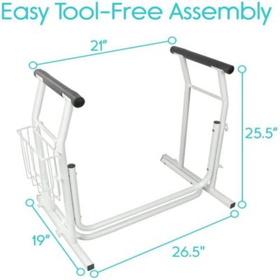 Stand Alone Toilet Rail,stand alone toilet safety rail,toilet rails freestanding,Toilet Rail,Stand Alone