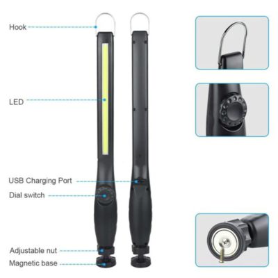 Multi Purpose Rechargeable Working Lamp,rechargeable multifunctional work light,lightweight magnetic design,Provides Reliable,USB Rechargeable Multi Purpose Working Lamp