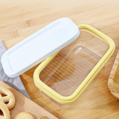 Butter Cutting Container,Butter Dish with Lid,butter slicer,clear container,butter cutter & storage