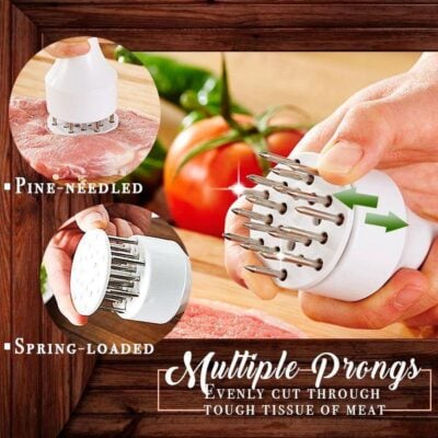 Quick Press Meat Tenderizer,tenderizer,pine-needled blades,multiple razor-sharp,Meat Tenderizer