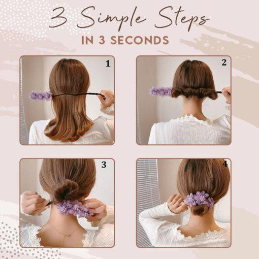 Bun Maker,Stunning 3 Sec Floral Bun Maker