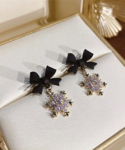 Snowflake Earrings,Bow Snowflake Earrings