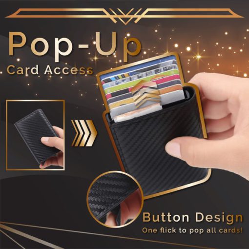 Pop-Up Wallet,RFID Ultra Slim Pop-Up Wallet