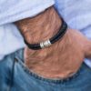 Mens Leather Bracelets Braided