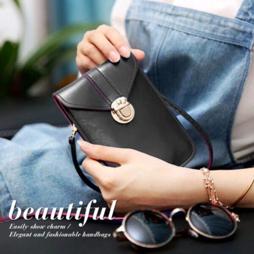 Touchable Leather Change Phone Bag