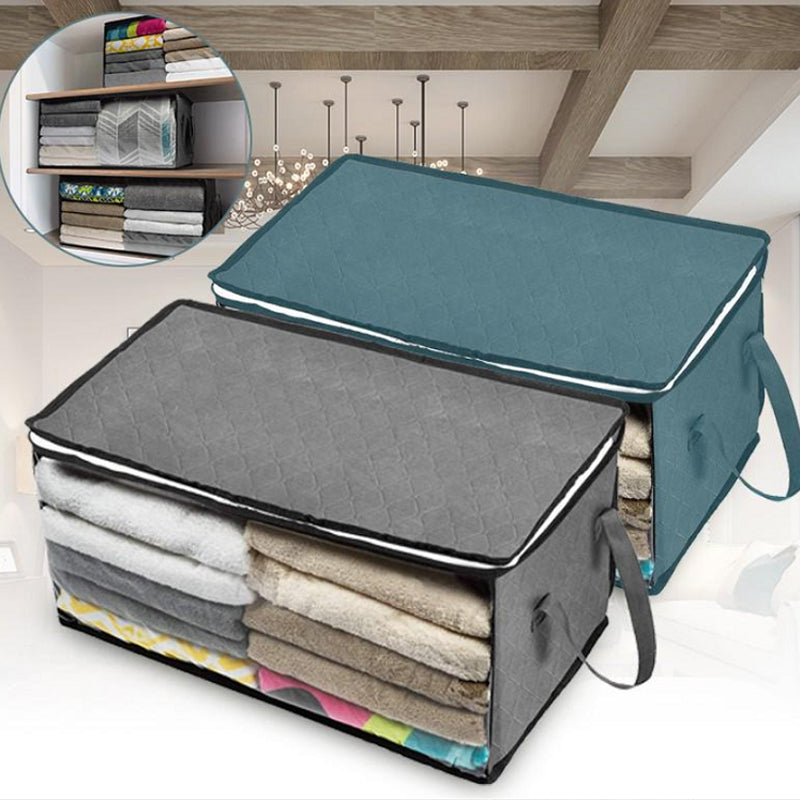 1pc Large Capacity Storage Bags Non-woven Folding Storage Box