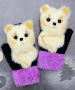 Hand-knitted Cartoon Animal Mittens