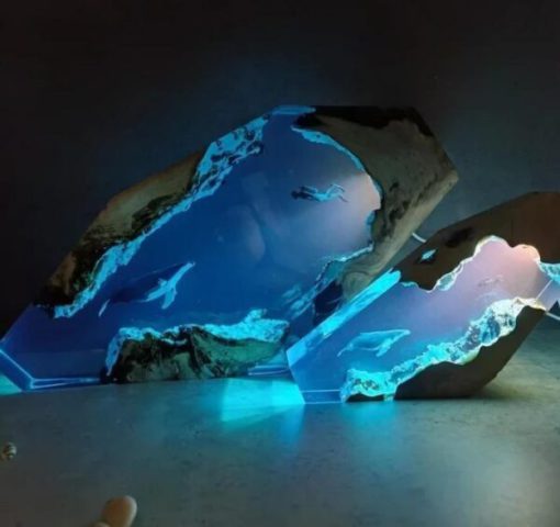 Diver Whale Night Light