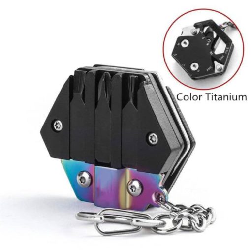 Multifunctional Hexagon Outdoor Keychain Tool