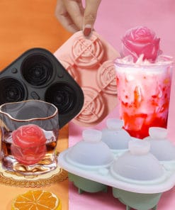 4-Compartment Large Rose Ice Cube Mold