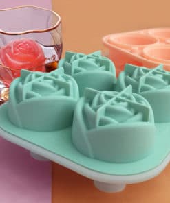 4-Compartment Large Rose Ice Cube Mold