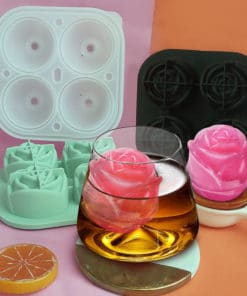 4-Compartment Large Rose Ice Cube Mold