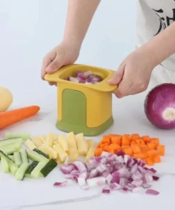 Mini kitchen hand press vegetable cutter