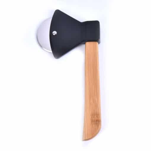 Axe Bamboo Handle Pizza Cutter