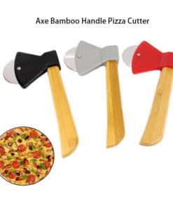 Axe Bamboo Handle Pizza Cutter