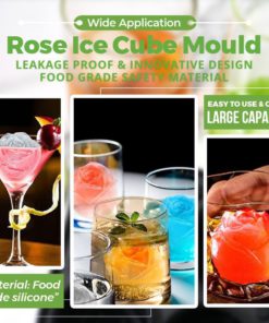 4-Compartment Large Rose Ice Cube Mold