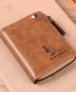 Binliroo Anti Theft Kangaroo Leather Wallet