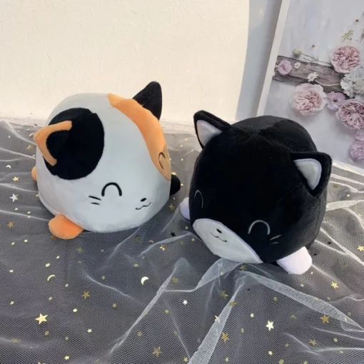 Super Cute Reversible Cartoon Cat Plushie