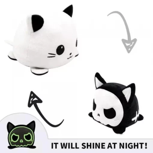 Super Cute Reversible Cartoon Cat Plushie