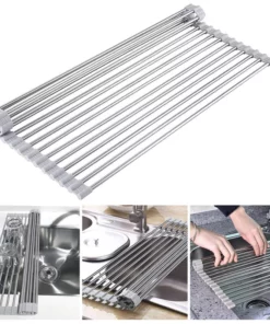 Stainless Steel Roll Up Dish Drying Rack