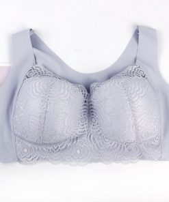 Stretch Full-Figure Seamless Lace Cut Out Bra