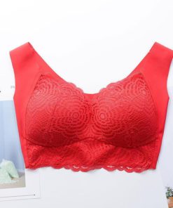 Stretch Full-Figure Seamless Lace Cut Out Bra