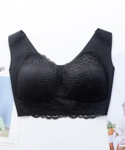 Stretch Full-Figure Seamless Lace Cut Out Bra