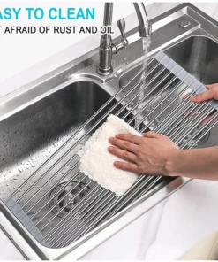 Stainless Steel Roll Up Dish Drying Rack