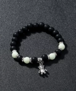 Glass Bead Luminous Bear Bracelet