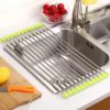 Stainless Steel Roll Up Dish Drying Rack