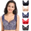 Stretch Full-Figure Seamless Lace Cut Out Bra