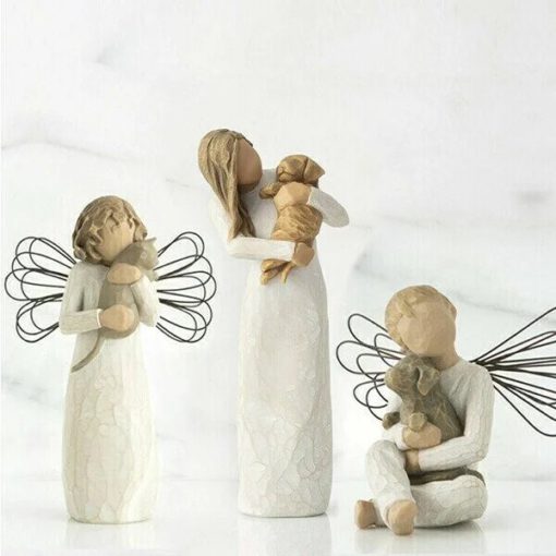 Mom and Son Figurine Home Ornament