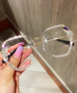 2022 Woman Rimless Diamond Sunglasses