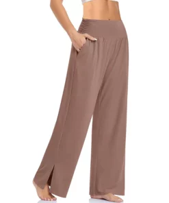 Women's Wide Leg Casual Loose Yoga Sweatpants Home Comfort Pajama Pants With Pockets