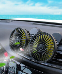 Double Cooling Car Fan