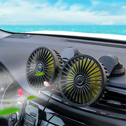 Double Cooling Car Fan