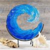 Ocean Wave Fused Glass Sculpture