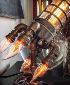 Steampunk Rocket Light LED Bedside Light