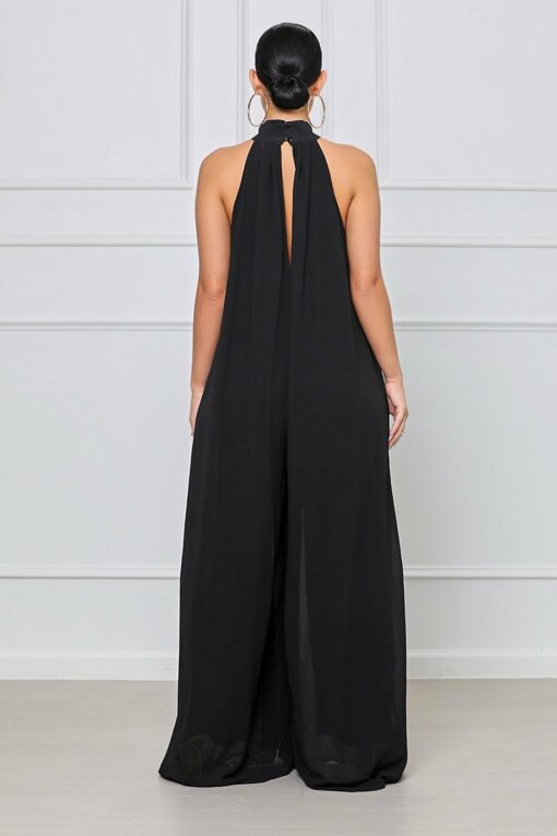 Halter Pleated Jumpsuit