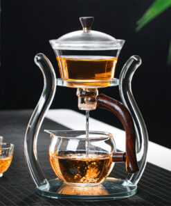 Magnetic Rotating Glass Teapot