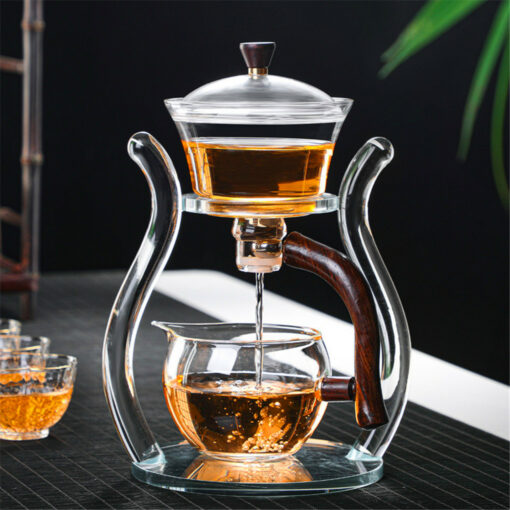 Magnetic Rotating Glass Teapot