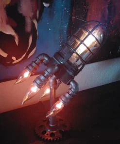 Steampunk Rocket Light LED Bedside Light