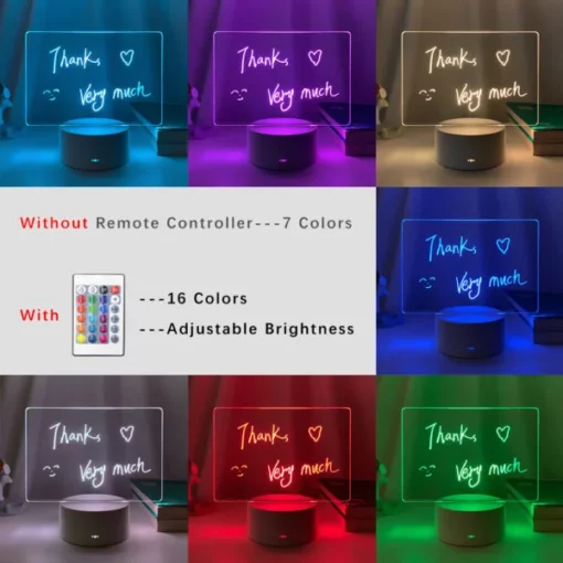 Rewritable Night Light Glow Board